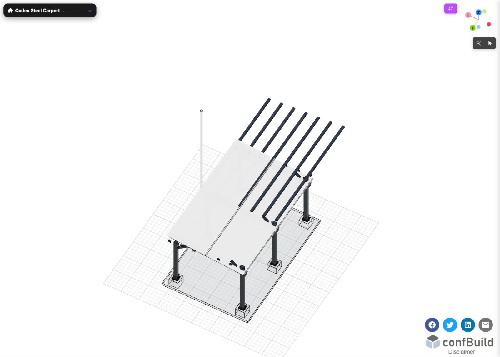 Dachaufbau eines konfigurierbaren Outdoor-Systems